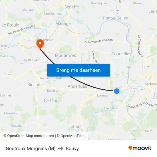 Goutroux Morgnies (M) to Bouvy map