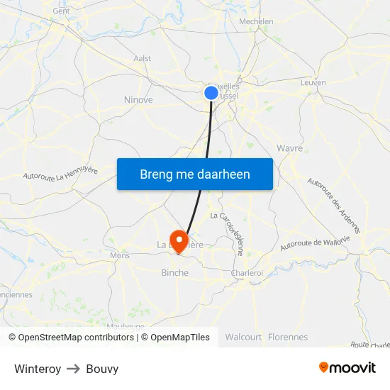 Winteroy to Bouvy map