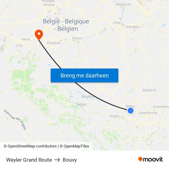 Weyler Grand Route to Bouvy map