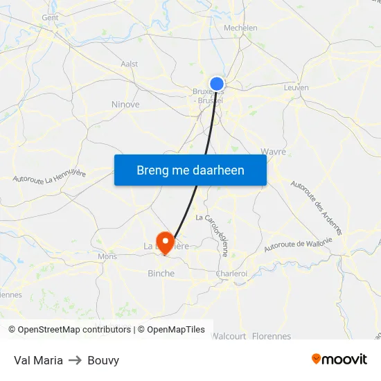 Val Maria to Bouvy map