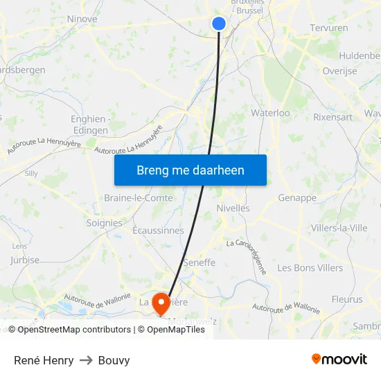 René Henry to Bouvy map