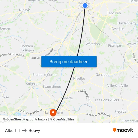 Albert II to Bouvy map