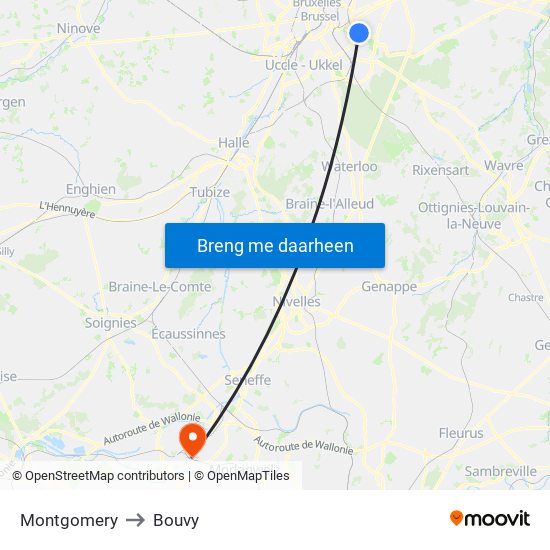 Montgomery to Bouvy map