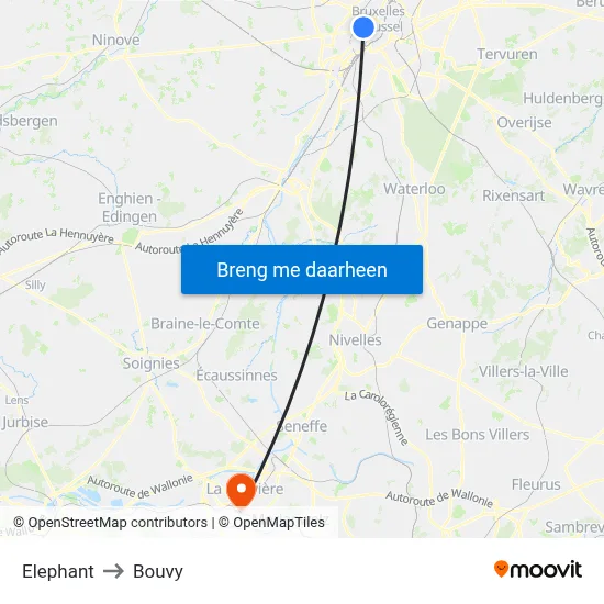 Elephant to Bouvy map