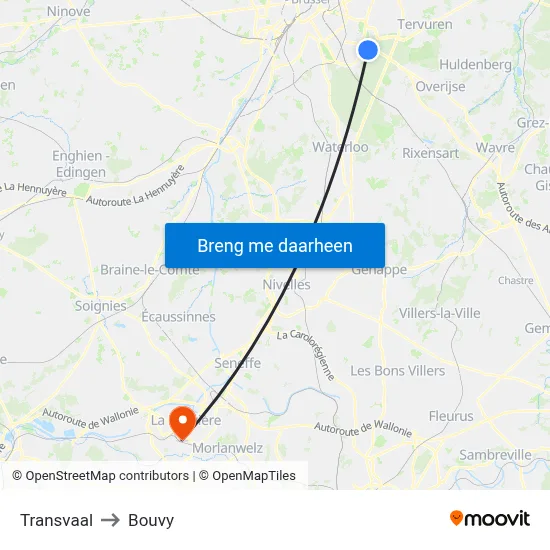 Transvaal to Bouvy map
