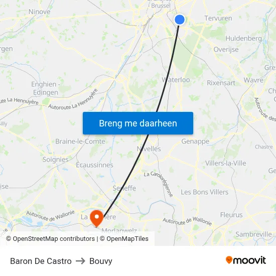 Baron De Castro to Bouvy map