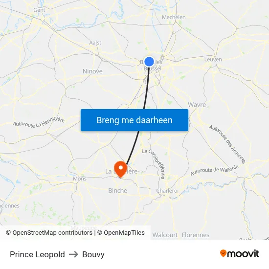 Prince Leopold to Bouvy map
