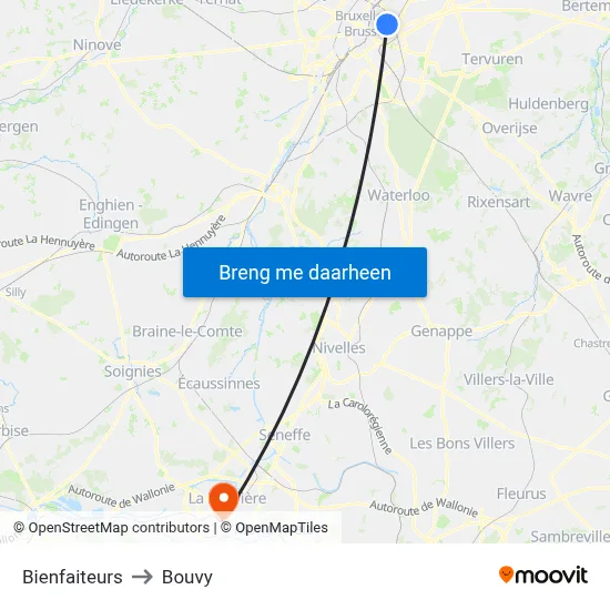 Bienfaiteurs to Bouvy map