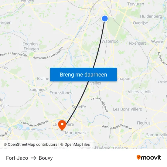 Fort-Jaco to Bouvy map
