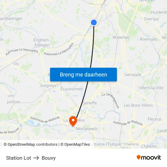Station Lot to Bouvy map