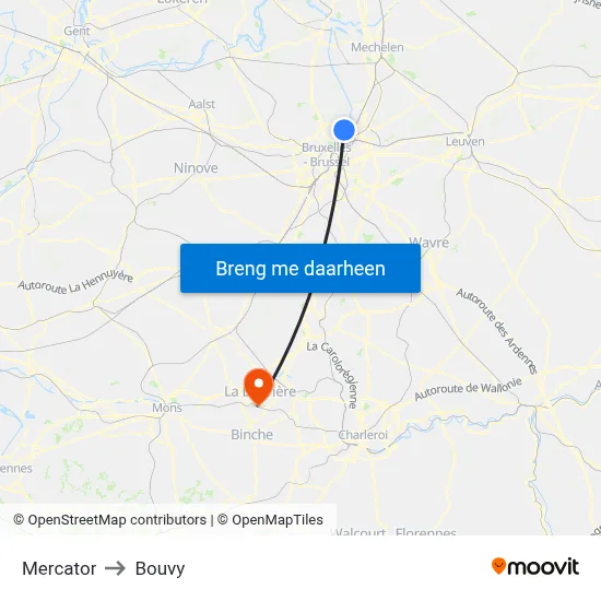 Mercator to Bouvy map