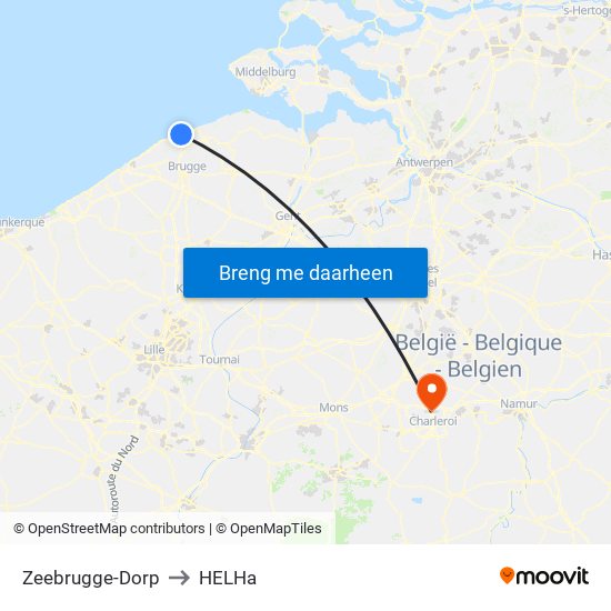 Zeebrugge-Dorp to HELHa map