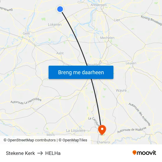 Stekene Kerk to HELHa map