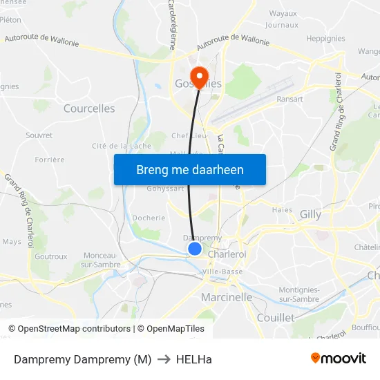 Dampremy Dampremy (M) to HELHa map