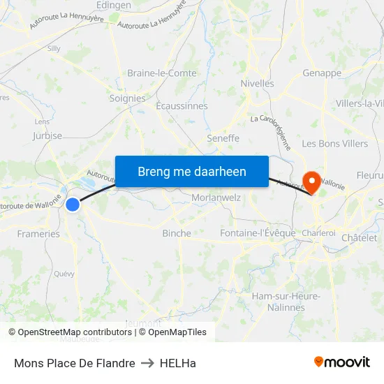 Mons Place De Flandre to HELHa map