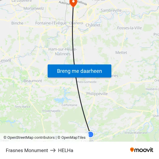 Frasnes Monument to HELHa map