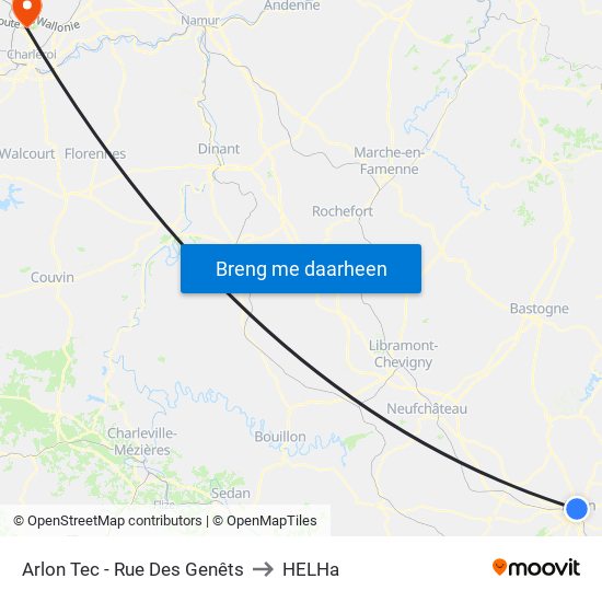 Arlon Tec - Rue Des Genêts to HELHa map