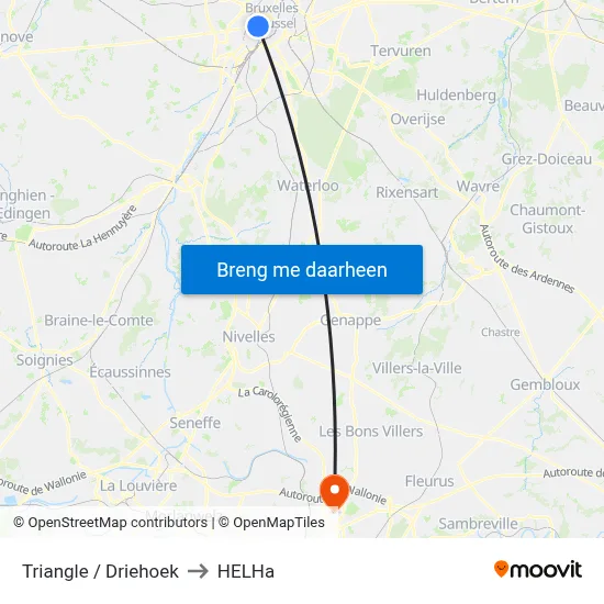 Triangle / Driehoek to HELHa map