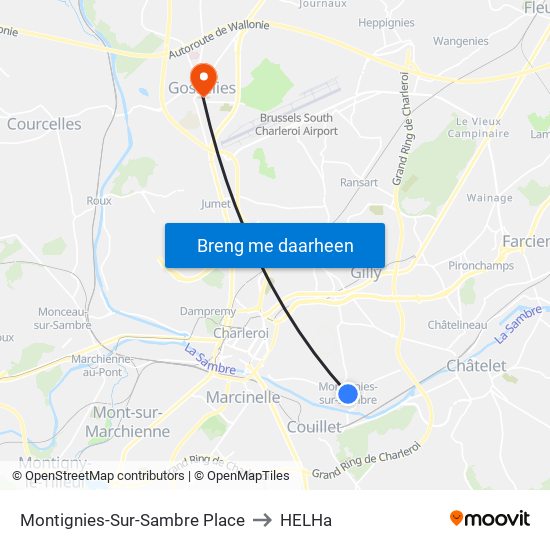 Montignies-Sur-Sambre Place to HELHa map