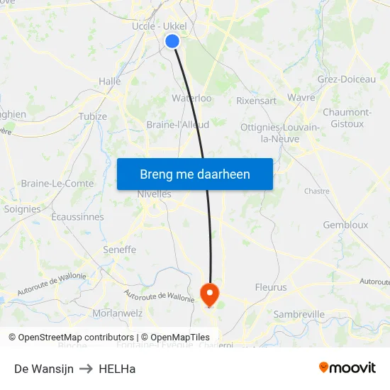 De Wansijn to HELHa map