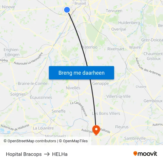 Hopital Bracops to HELHa map