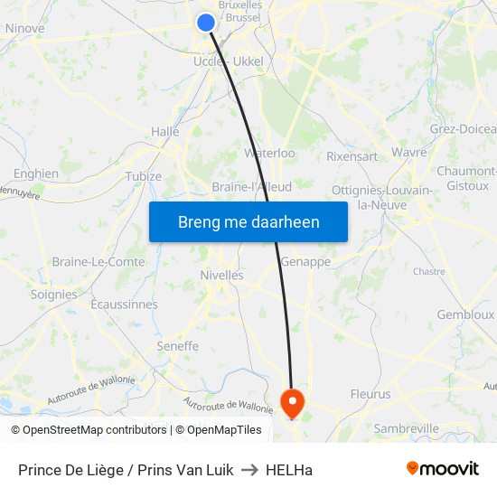 Prince De Liège / Prins Van Luik to HELHa map