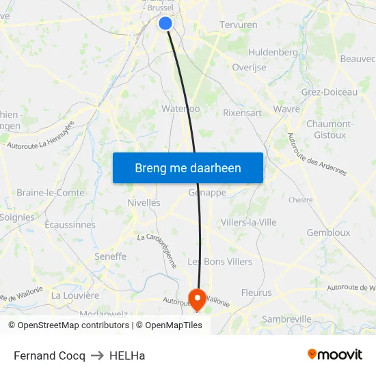 Fernand Cocq to HELHa map