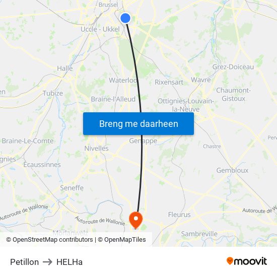 Petillon to HELHa map