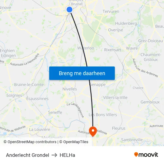 Anderlecht Grondel to HELHa map