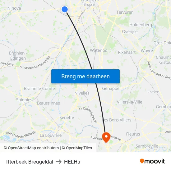 Itterbeek Breugeldal to HELHa map