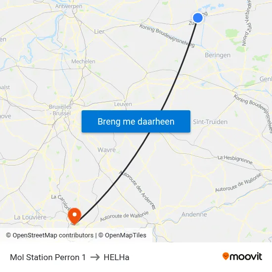 Mol Station Perron 1 to HELHa map