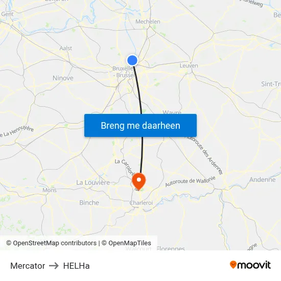 Mercator to HELHa map