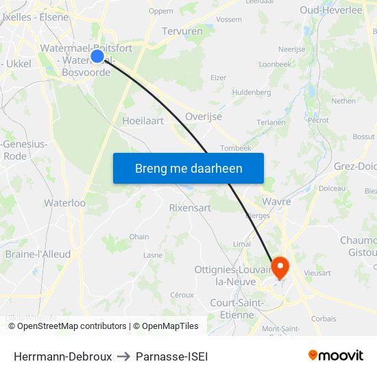 Herrmann-Debroux to Parnasse-ISEI map