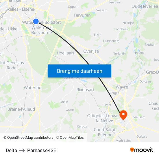 Delta to Parnasse-ISEI map