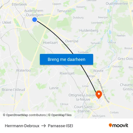 Herrmann-Debroux to Parnasse-ISEI map