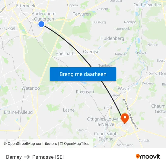 Demey to Parnasse-ISEI map