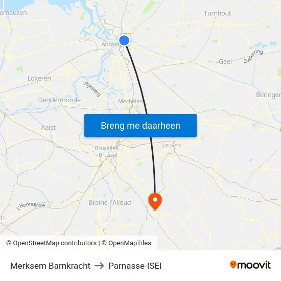 Merksem Barnkracht to Parnasse-ISEI map