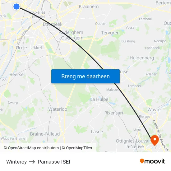 Winteroy to Parnasse-ISEI map