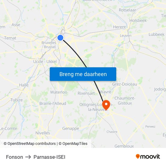 Fonson to Parnasse-ISEI map