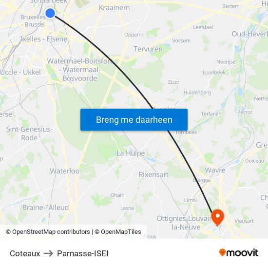 Coteaux to Parnasse-ISEI map