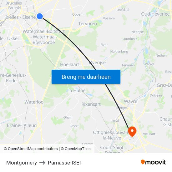 Montgomery to Parnasse-ISEI map