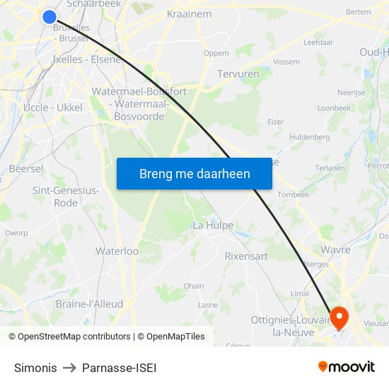 Simonis to Parnasse-ISEI map