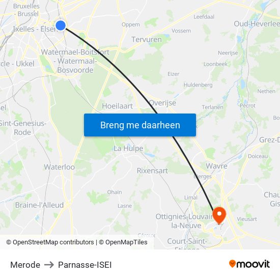 Merode to Parnasse-ISEI map