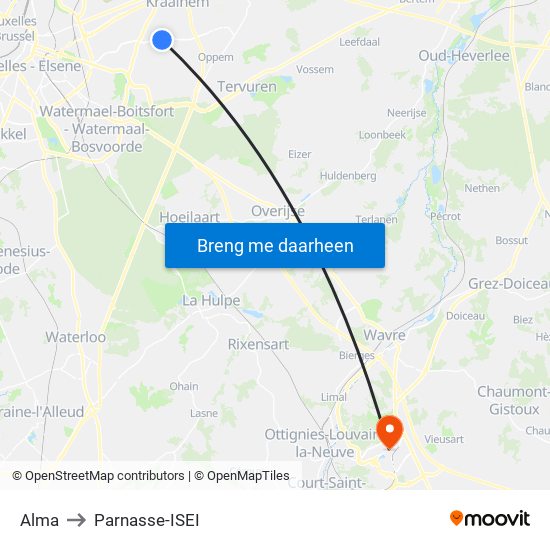 Alma to Parnasse-ISEI map