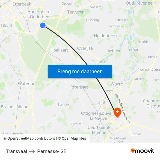 Transvaal to Parnasse-ISEI map