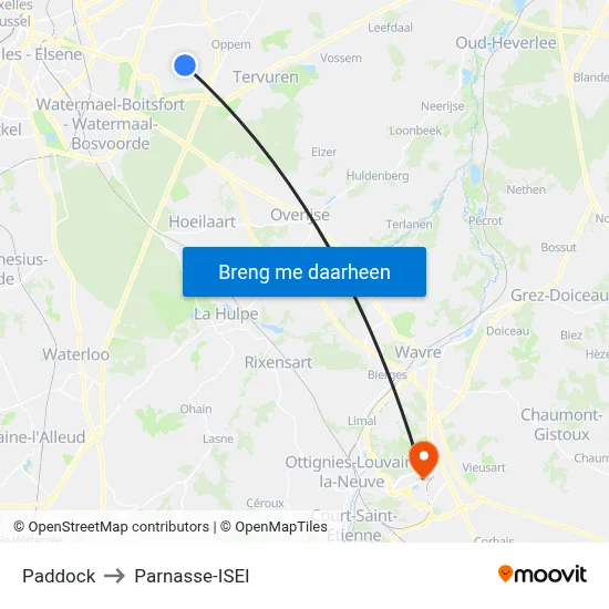 Paddock to Parnasse-ISEI map
