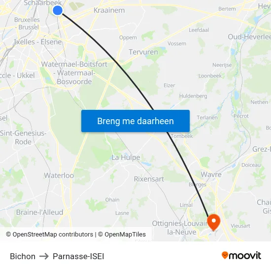 Bichon to Parnasse-ISEI map