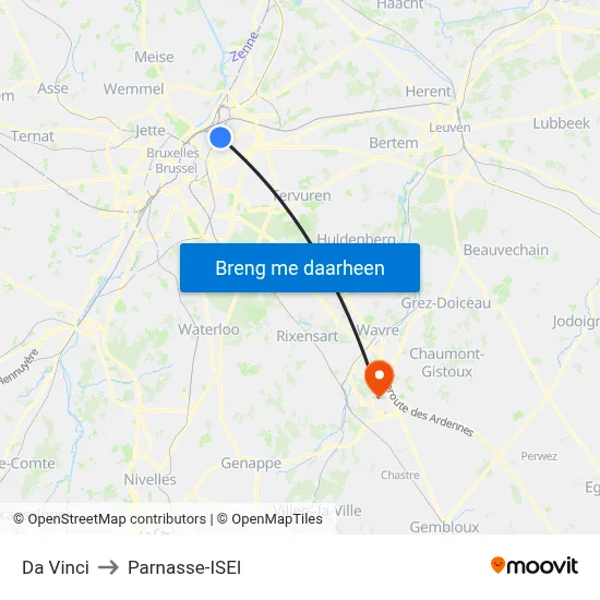 Da Vinci to Parnasse-ISEI map