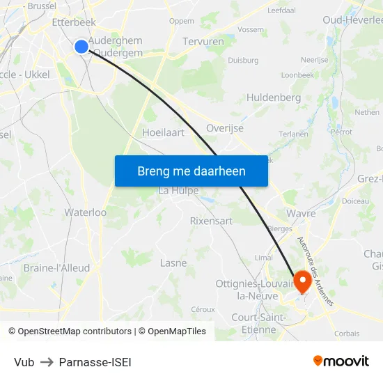 Vub to Parnasse-ISEI map