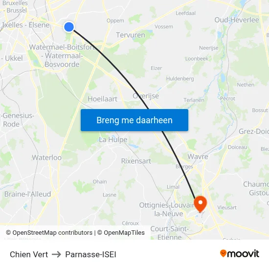 Chien Vert to Parnasse-ISEI map